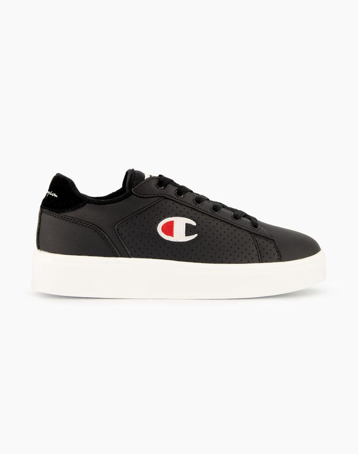 Champion La Mesa Platform Black Sneakers Womens - South Africa ZQKMTF835